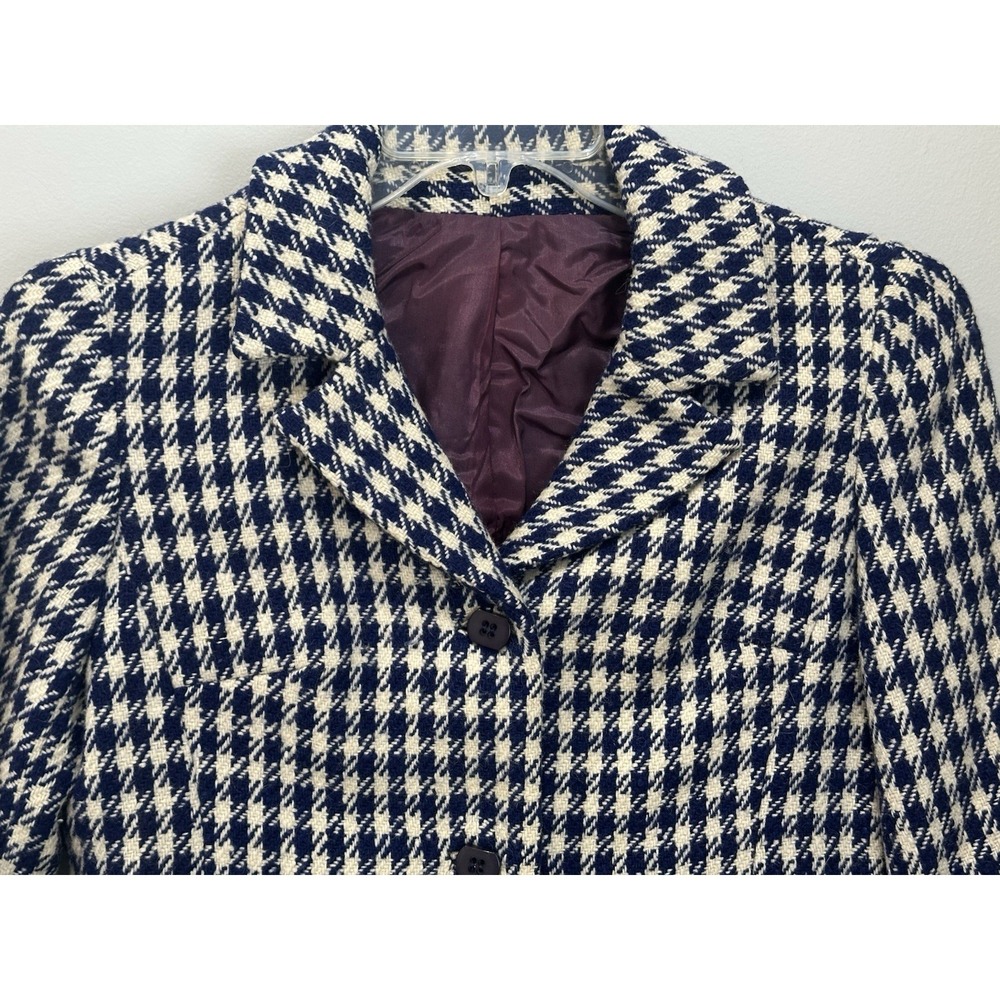 Vintage Donegal Handwoven Tweed Suit Colette Modes Dublin Wool Houndstooth Sz 12 - Picture 4 of 15